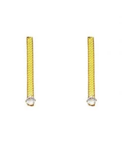 MILK MONEY - DropShip Herringbone Chain Drop Earrings 11 MILK MONEY - DropShip Herringbone Chain Drop Earrings