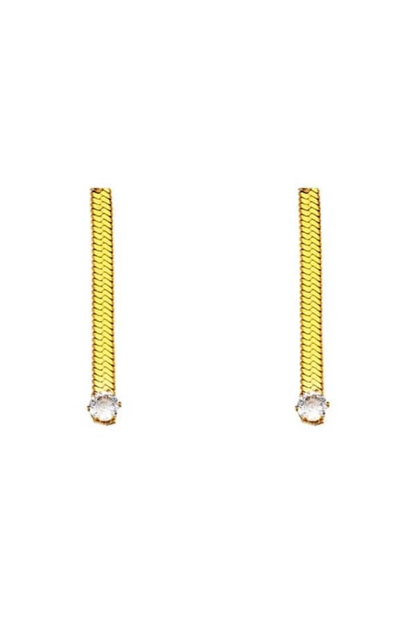 MILK MONEY - DropShip Herringbone Chain Drop Earrings 6 MILK MONEY - DropShip Herringbone Chain Drop Earrings