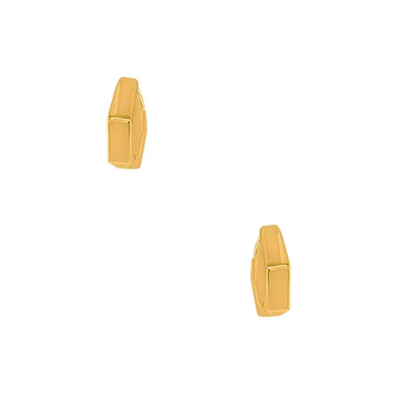 Volpe New Arrivals Hex Huggie Hoop Earrings 5 Volpe New Arrivals Hex Huggie Hoop Earrings