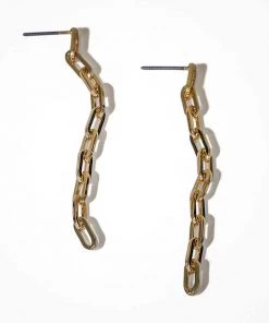 MILK MONEY Isabelle Link Chain Earrings