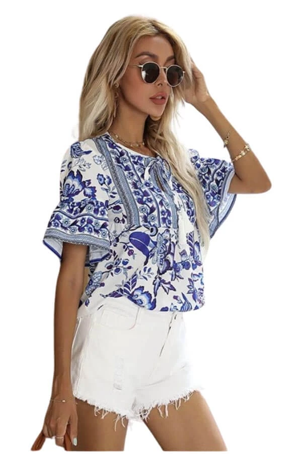 Anna-Kaci New Arrivals Island Floral Tunic Top 3 Anna-Kaci New Arrivals Island Floral Tunic Top