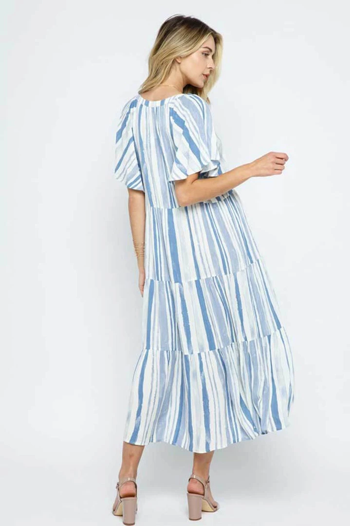Blue B Island Print Tiered Long Dress New Arrivals 3 Blue B Island Print Tiered Long Dress New Arrivals