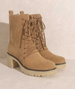 Miracle Miles Jamie Heeled Military Boots Shoes