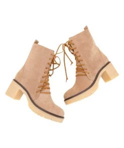 Miracle Miles Jamie Heeled Military Boots Shoes