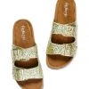 Sotd Footwear Glitter Double Strap Sandals New Arrivals
