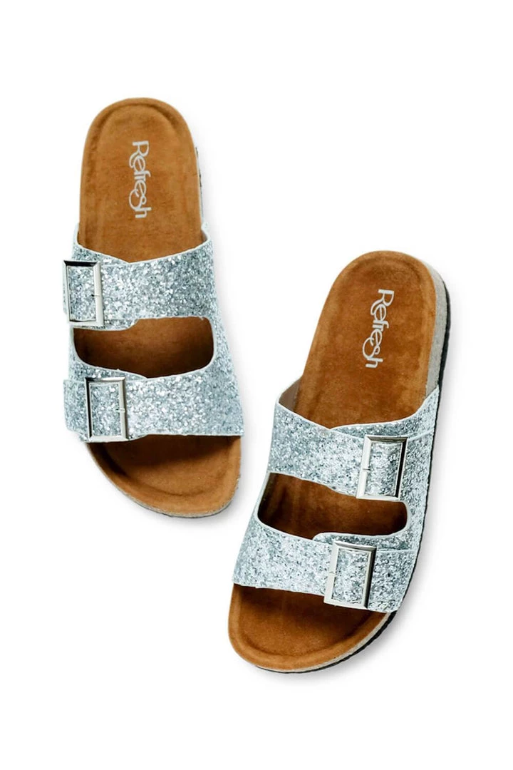 Sotd Footwear Glitter Double Strap Sandals New Arrivals 2 Sotd Footwear Glitter Double Strap Sandals New Arrivals