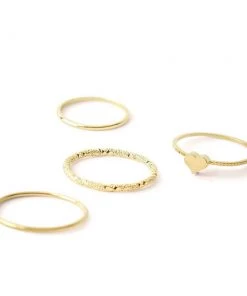 MILK MONEY Josie Heart Ring Set Accessories