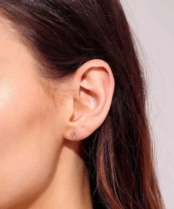 Athra Baguette Crystal Stud Earring