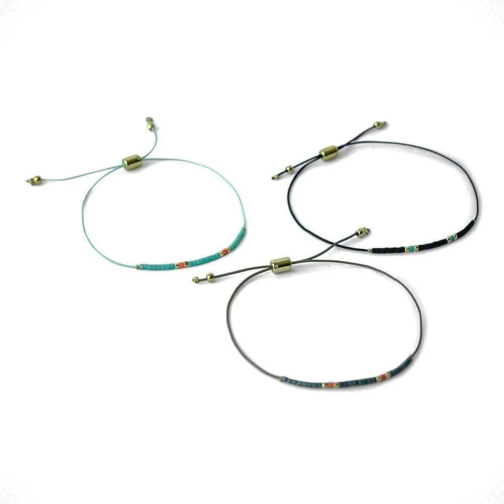 MILK MONEY Accessories Kennedy Beaded Adjustable Bracelet 1 MILK MONEY Accessories Kennedy Beaded Adjustable Bracelet