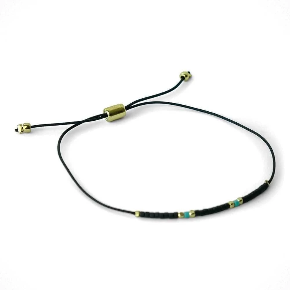 MILK MONEY Accessories Kennedy Beaded Adjustable Bracelet 2 MILK MONEY Accessories Kennedy Beaded Adjustable Bracelet