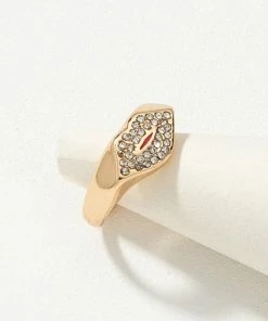 Nihao Kisses Kisses Pavé Lip Ring