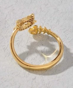 Merveille New Arrivals Kitty And Fish Layering Ring