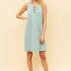 Hem & Thread Lace Up Tank Jumper Dress New Arrivals