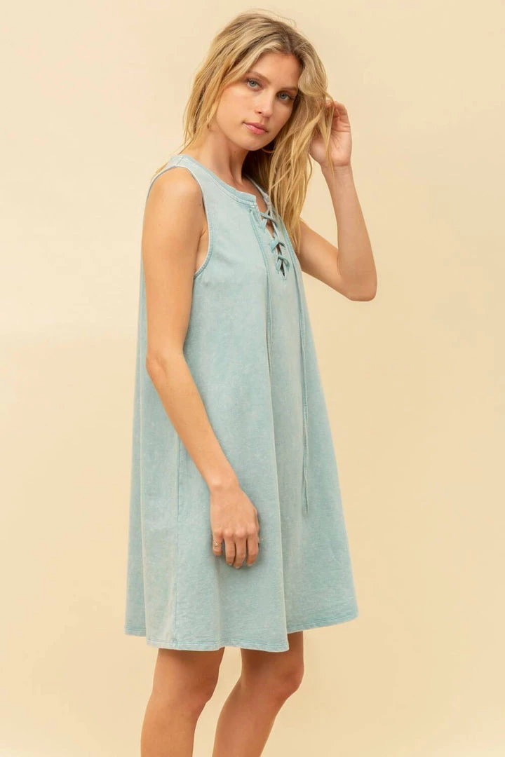 Hem & Thread Lace Up Tank Jumper Dress New Arrivals 3 Hem & Thread Lace Up Tank Jumper Dress New Arrivals