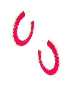 MILK MONEY Large Thread Wrapped Flat Hoops New Arrivals