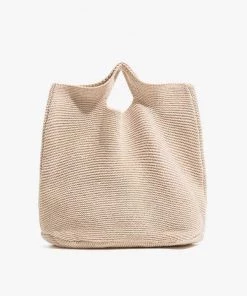MILK MONEY - DropShip New Arrivals Large Woven Shopper Tote