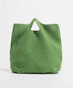 MILK MONEY - DropShip New Arrivals Large Woven Shopper Tote