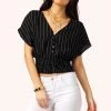 Hyfve Lola Striped Crop Top