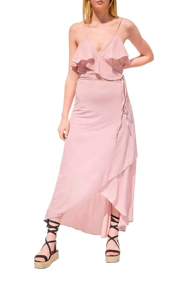 Promesa Clothing Ruffled Wrap Dress 1 Promesa Clothing Ruffled Wrap Dress