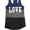 Reflex Love Striped Racerback Tank