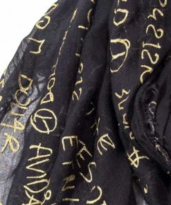 Look By M Doodle Print Scarf Accessories