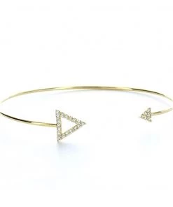 OMG Blings Everyday Triangle Pavé Cuff Bracelet