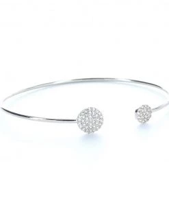 OMG Blings Layering Pavé Circle Cuff Bracelet Accessories