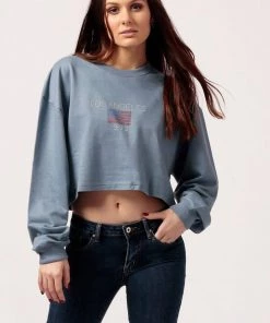 Daisy Street Clothing Cropped LA Sweatshirt