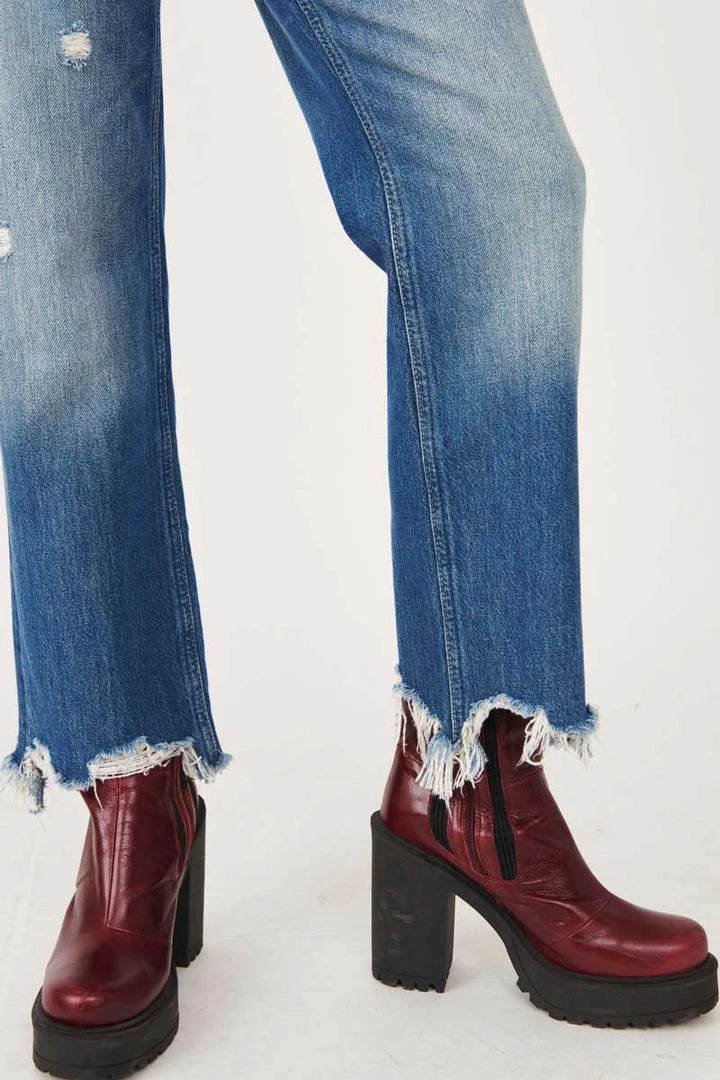 Free People Maggie Mid Rise Straight-Leg Jean 3 Free People Maggie Mid Rise Straight-Leg Jean