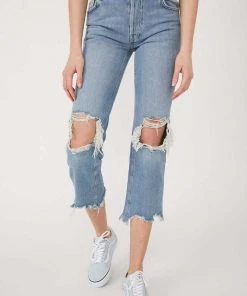 New Arrivals Free People Maggie Mid-Rise Straight-Leg Jeans
