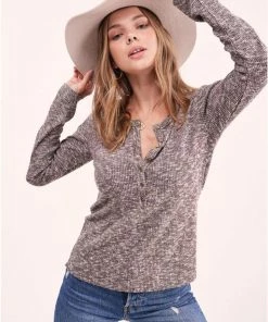 La Miel New Arrivals Everyday Ribbed Henley