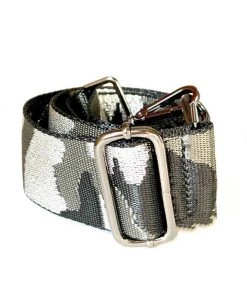 Be Clear Handbags Metallic Camo Woven Handbag Strap