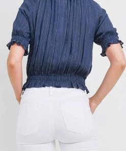 Rousseau Metallic Stripe Bow Crop Top New Arrivals 9 Rousseau Metallic Stripe Bow Crop Top New Arrivals