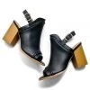 East Lion Corp. Leather Peep Toe Mules