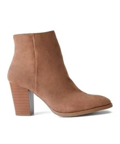 East Lion Corp. Suede Heel Bootie Shoes