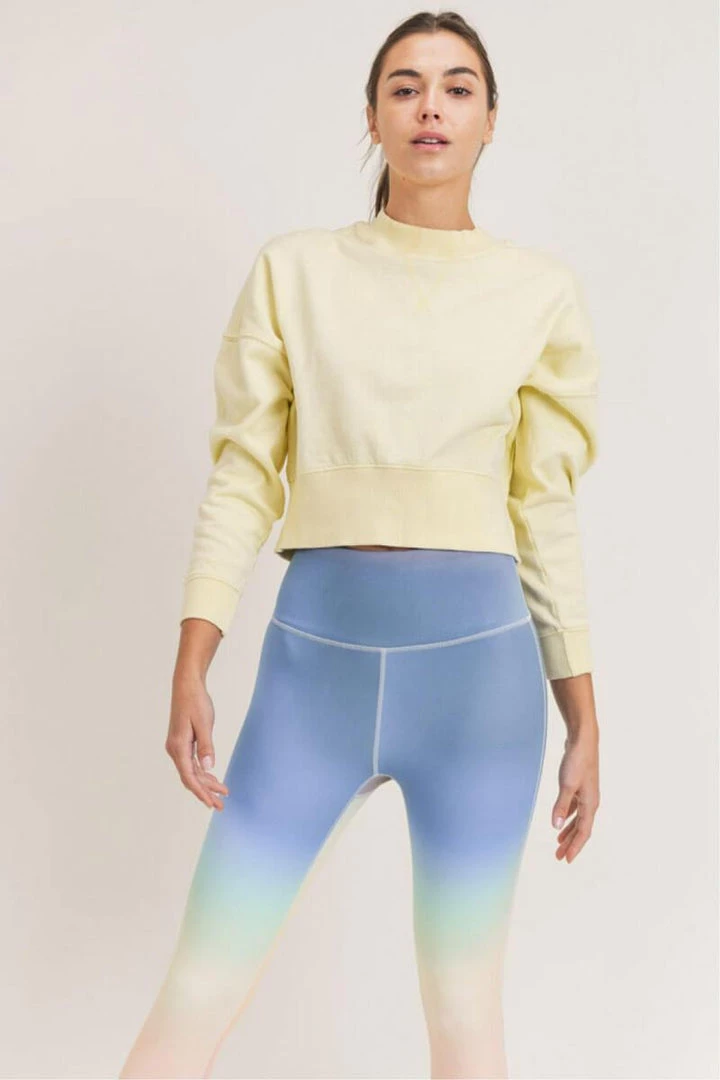 Mono B Mineral-Washed Fleece Cropped Pullover 2 Mono B Mineral-Washed Fleece Cropped Pullover