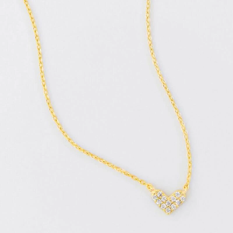 OMG Blings Mini Pavé Heart Charm Necklace New Arrivals 1 OMG Blings Mini Pavé Heart Charm Necklace New Arrivals