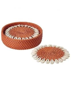 Mode Living Capiz Coasters Set With Gift Box