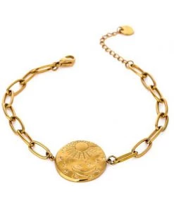 Beautysis Moon And Star Pendant Bracelet New Arrivals