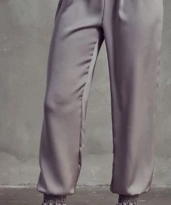 Blue Blush Myself Satin Joggers New Arrivals