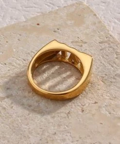 MILK MONEY - DropShip NYC Initial Bar Ring New Arrivals