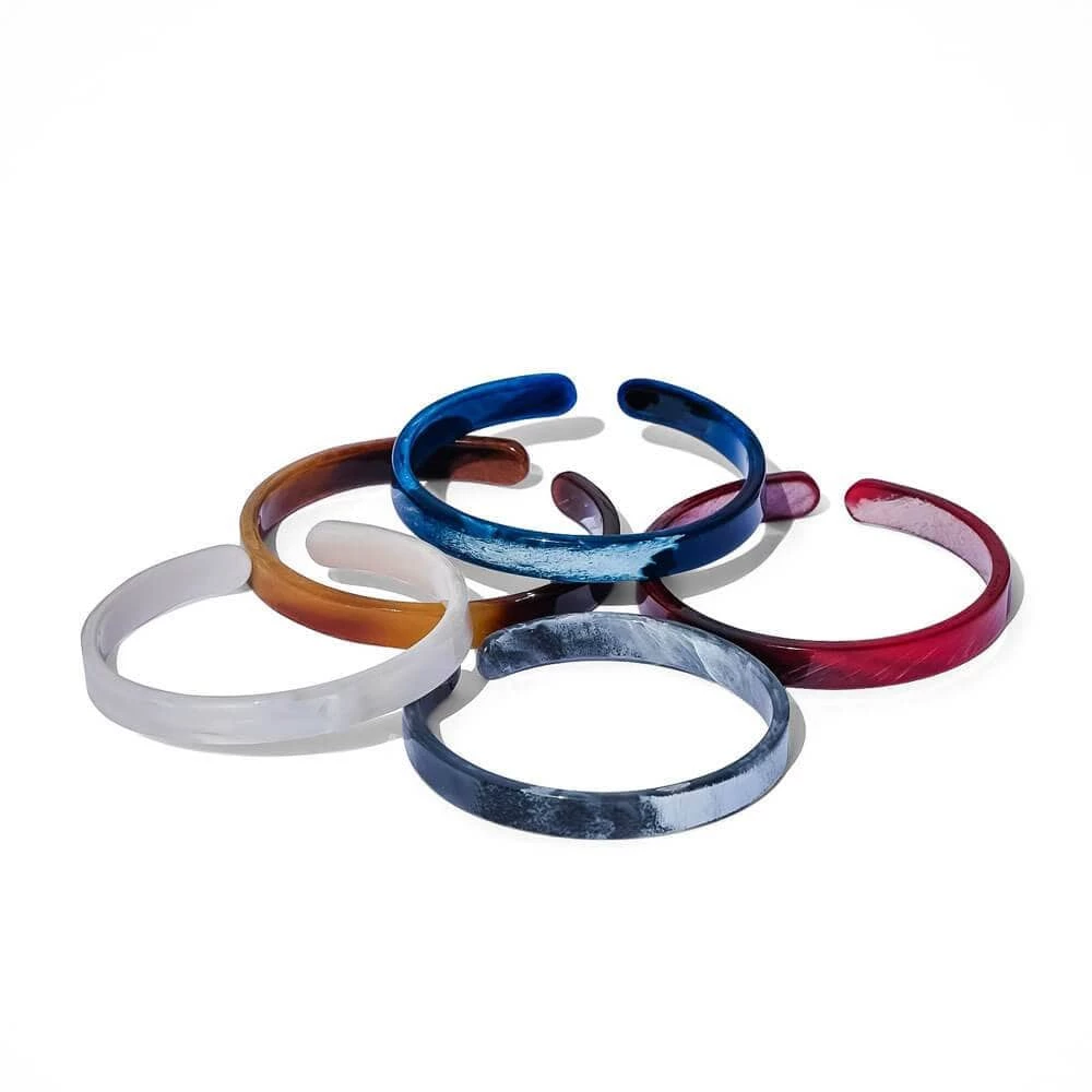 MILK MONEY Accessories Noelle Resin Layering Bracelet Cuff 1 MILK MONEY Accessories Noelle Resin Layering Bracelet Cuff