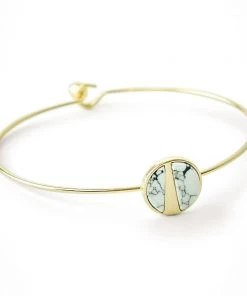 MILK MONEY Nora Circle Stone Inlay Bracelet Accessories