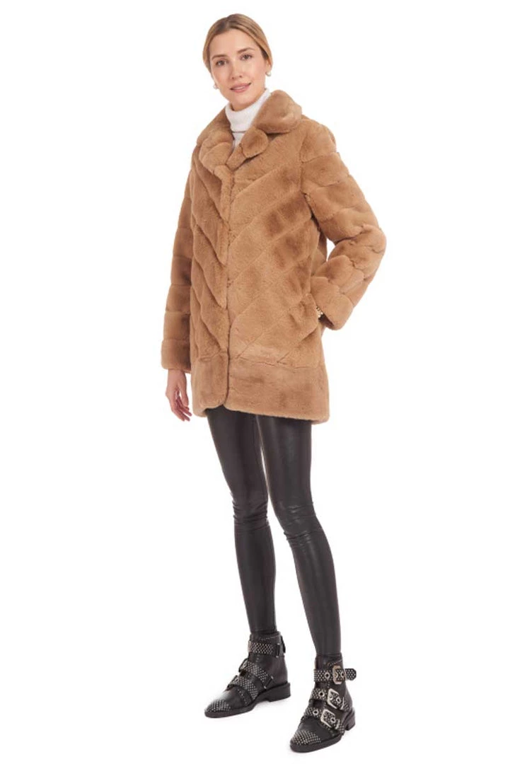 Patty Kim Notch Lux Faux Fur Coat 2 Patty Kim Notch Lux Faux Fur Coat