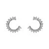 MILK MONEY Open Circle Spiked Pavé Stud Earrings