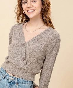 Hyfve Overlapping Button Hacci Top New Arrivals