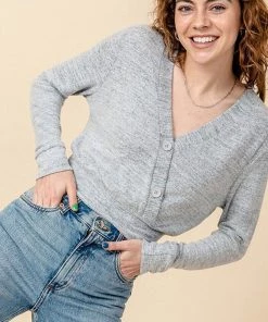 Hyfve Overlapping Button Hacci Top New Arrivals