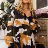 Madison Oversized Camo V-Neck Pullover New Arrivals