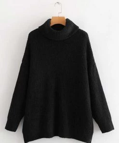 MILK MONEY - DropShip Oversized Knit Turtleneck Sweater