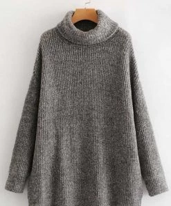 MILK MONEY - DropShip Oversized Knit Turtleneck Sweater